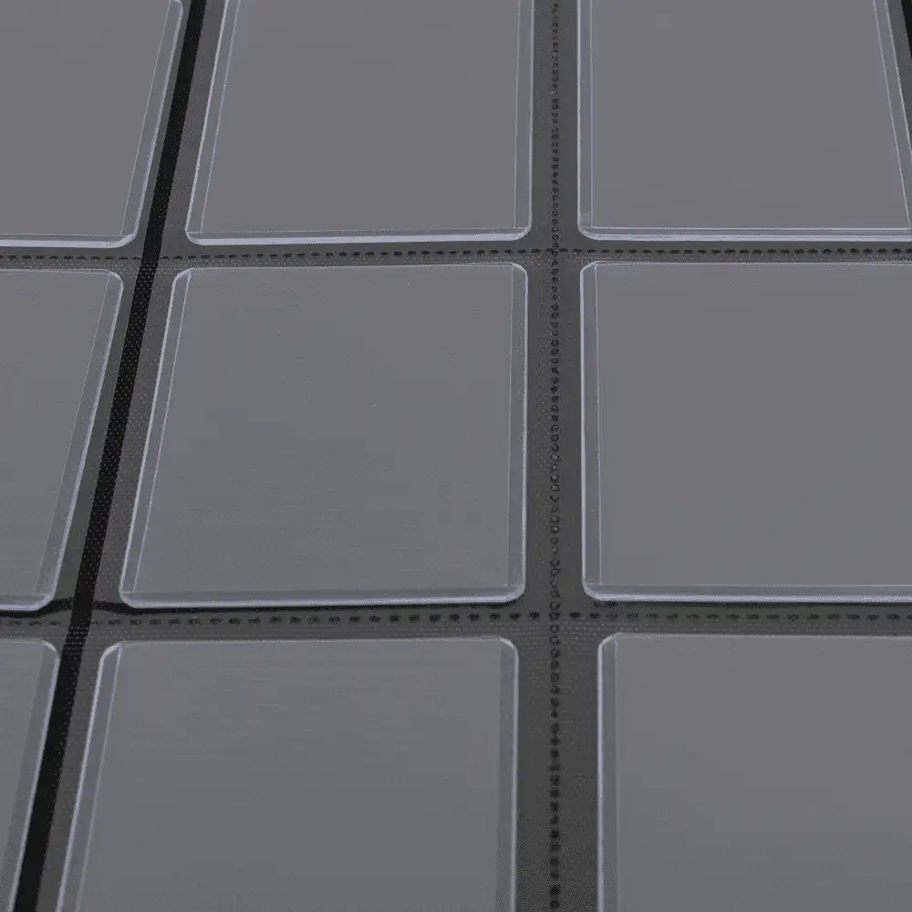 Close-up of Toploader binder