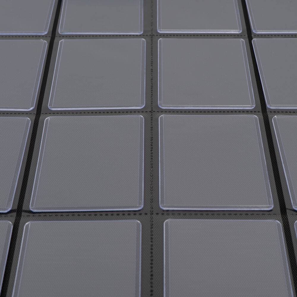 Close-up of Toploader binder