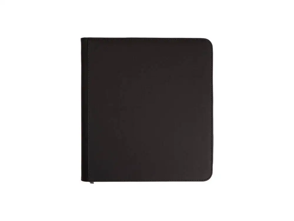 12-Pocket black premium collector binder front view