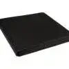 Angled view of Black premium 12-Pocket Toploader collector binder with zipper