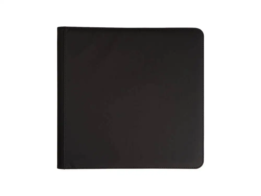 12-Pocket toploader black premium collector binder front view