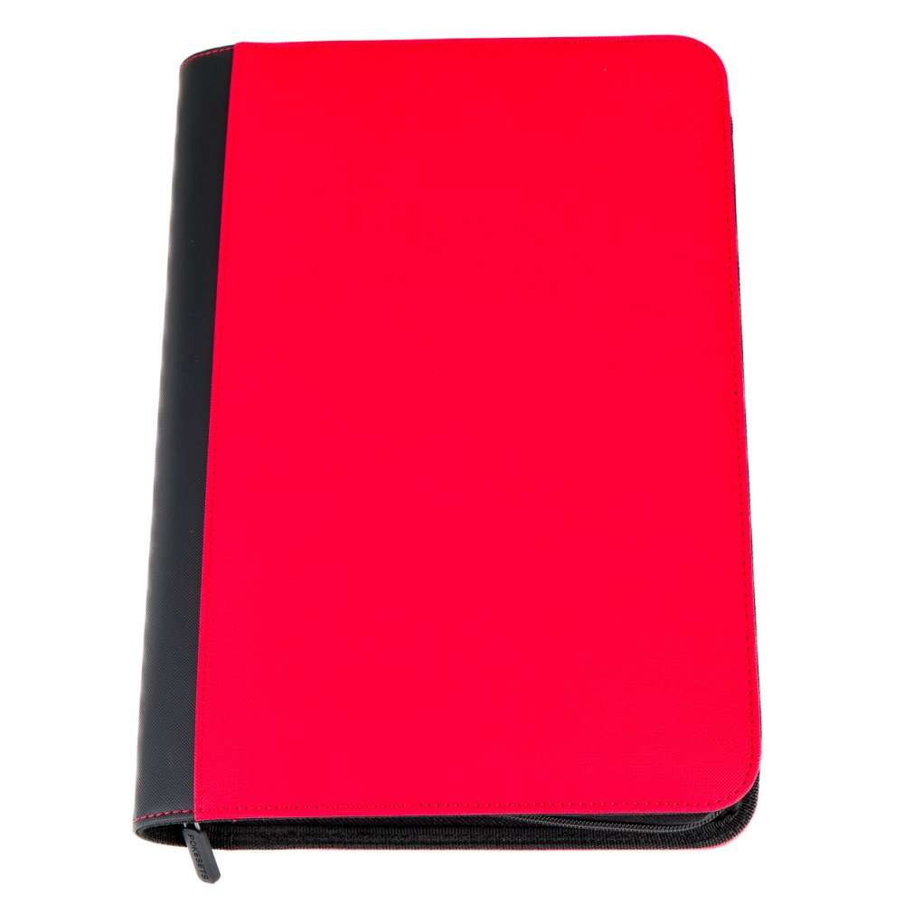 Red PSA graded slab binder with black spine