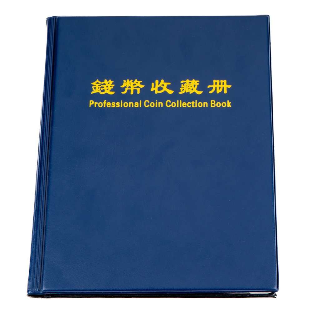 Blue professional coin collection book