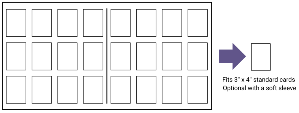 12-pocket binder page for standard 3x4 trading cards