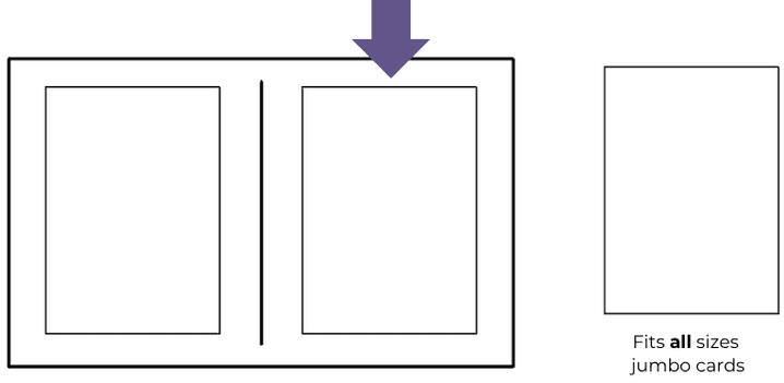 1-pocket jumbo binder page all sizes jumbo cards