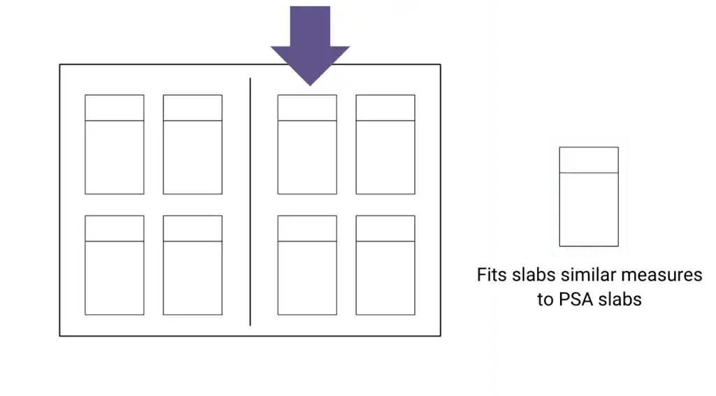 PSA Graded Slab binder page fits slabs similair to PSA slabs