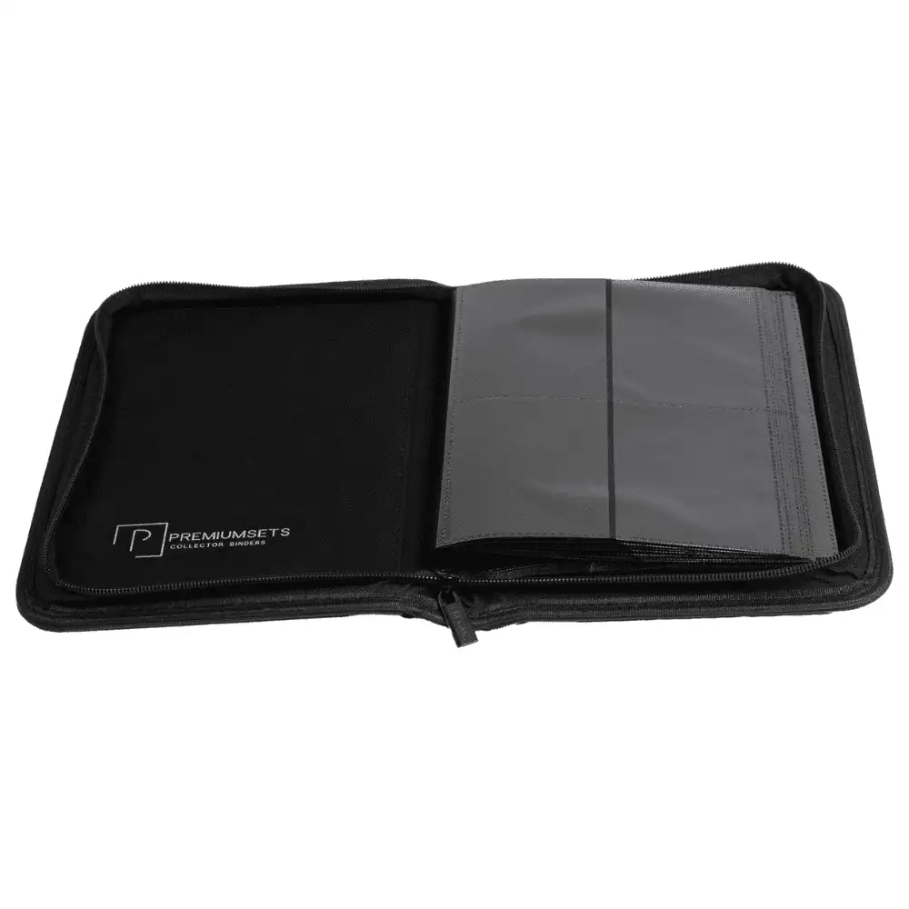 4-Pocket Collector binder open showing the first page with card slots